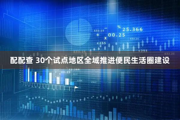 配配查 30个试点地区全域推进便民生活圈建设